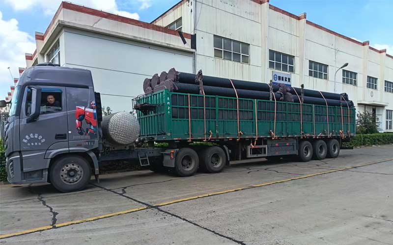 国能实业一批煤矿用覆层螺旋焊接复合钢管发往宁夏某大型煤矿
